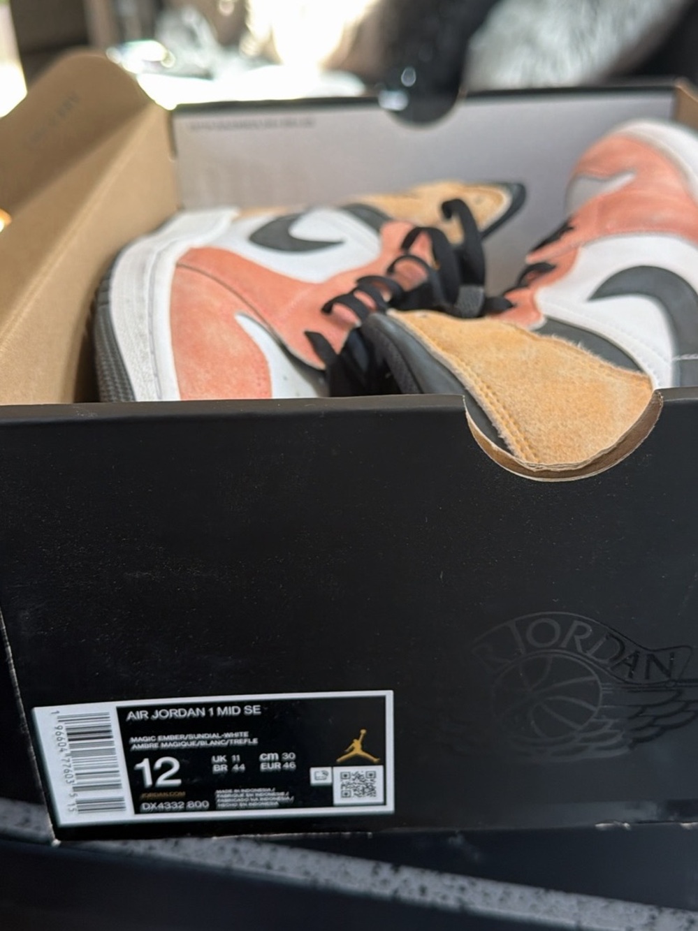 Men’s Sneakers - Orange/White/Black